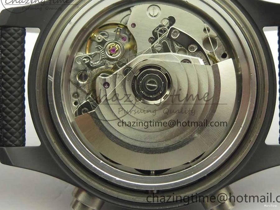 MIROTIME 0401 Modern PILOT IW389001 ZF 1:1 Best Edition Ceramic Case Black Dial on Nylon Strap A7750 (Same Function As Genuine) 7158